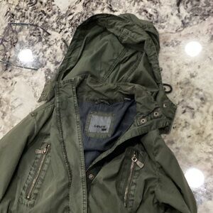 Levi's Olive Hooded Jacket